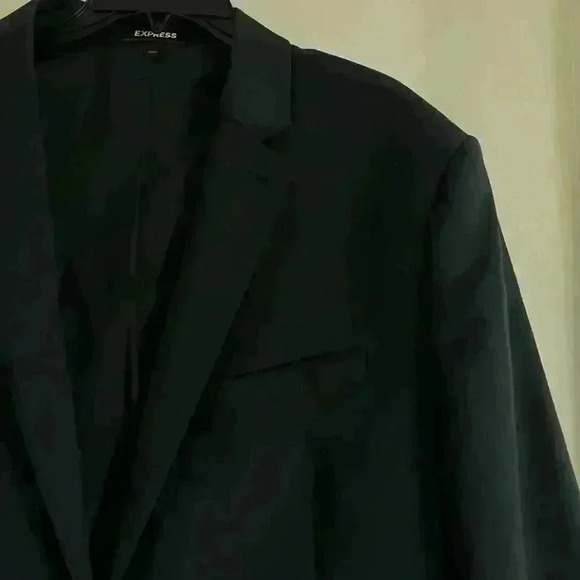 Express Classic Navy Wool-Blend Modern Tech Suit Jacket - Picture 7 of 9